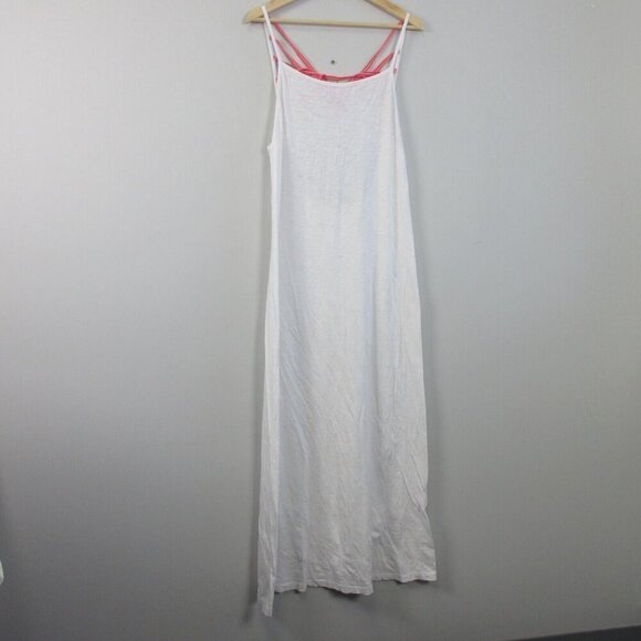 Pitusa Cami Beach Coverup Maxi Dress White Pima Cotton Modal Backless Summer 218 - Picture 1 of 10